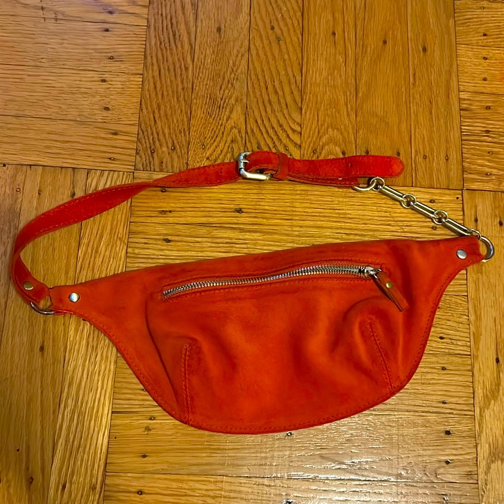 Rachel Comey red/orange suede purse Fanny pack